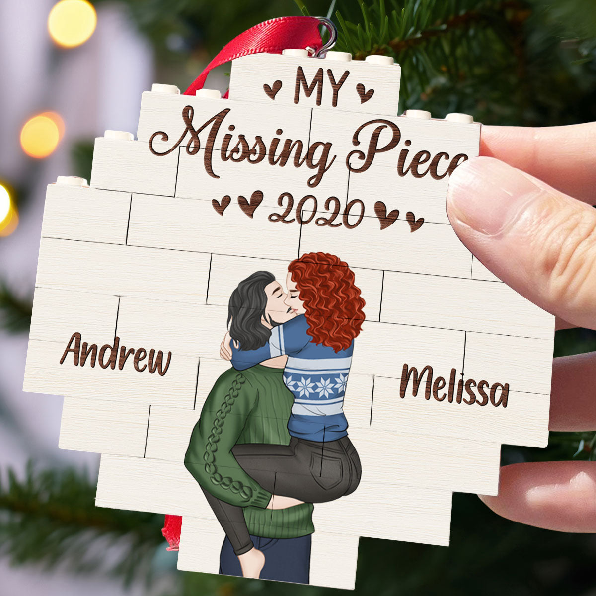 My love - Personalized Custom Puzzle Ornament