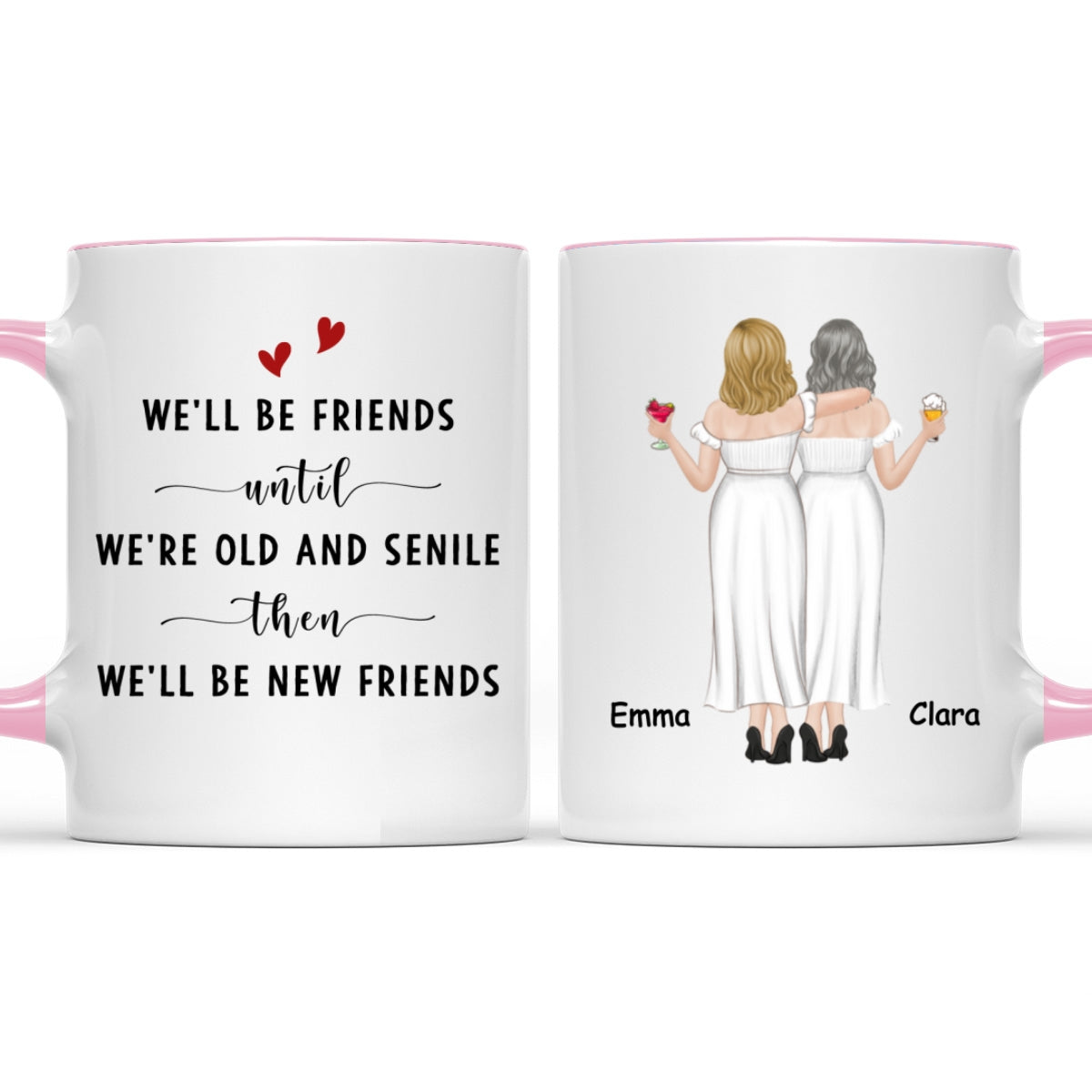 Be My Best Friends - Personalized Custom Accent Mug