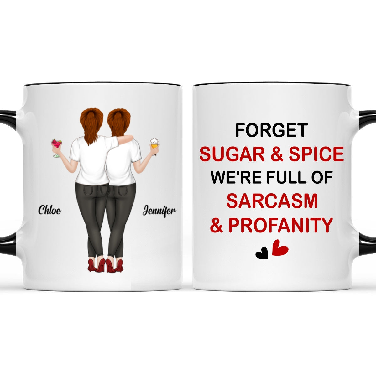 Sugar And Spice - Personalized Custom Accent Mug