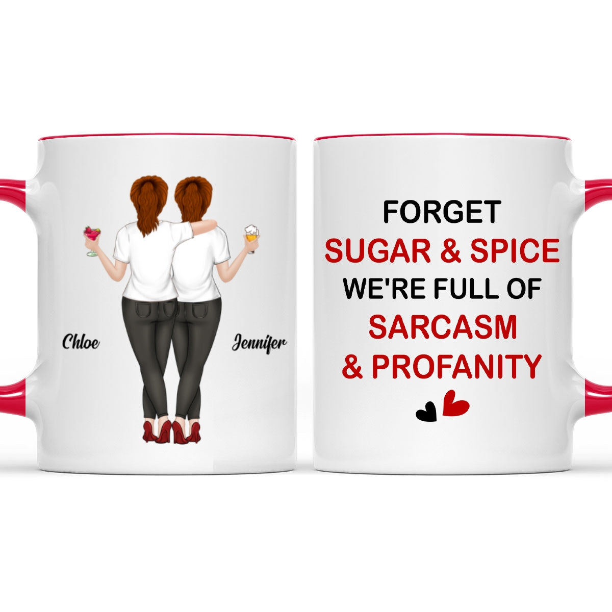 Sugar And Spice - Personalized Custom Accent Mug