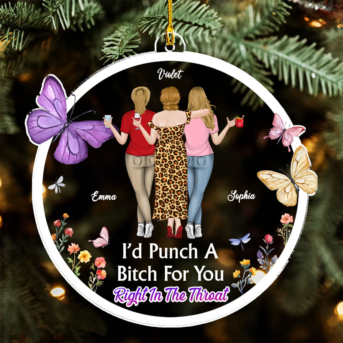 Slay Bestie Forever - Personalized Custom Acrylic Ornament