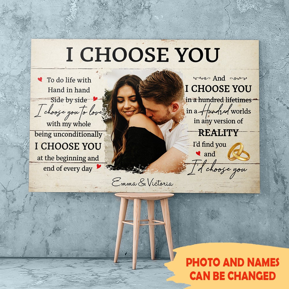 I Choose You 6 - Personalized Custom Canvas Print