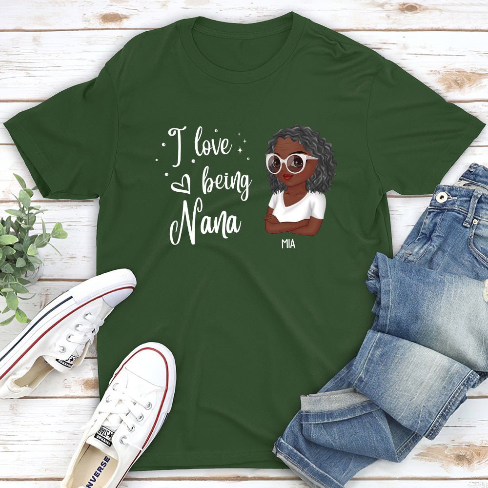 I Love Being Grandma - Personalized Custom Unisex T-shirt