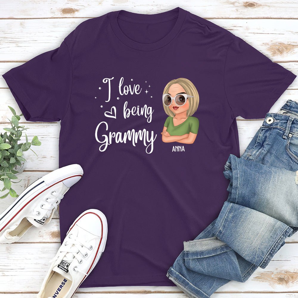 I Love Being Grandma - Personalized Custom Unisex T-shirt