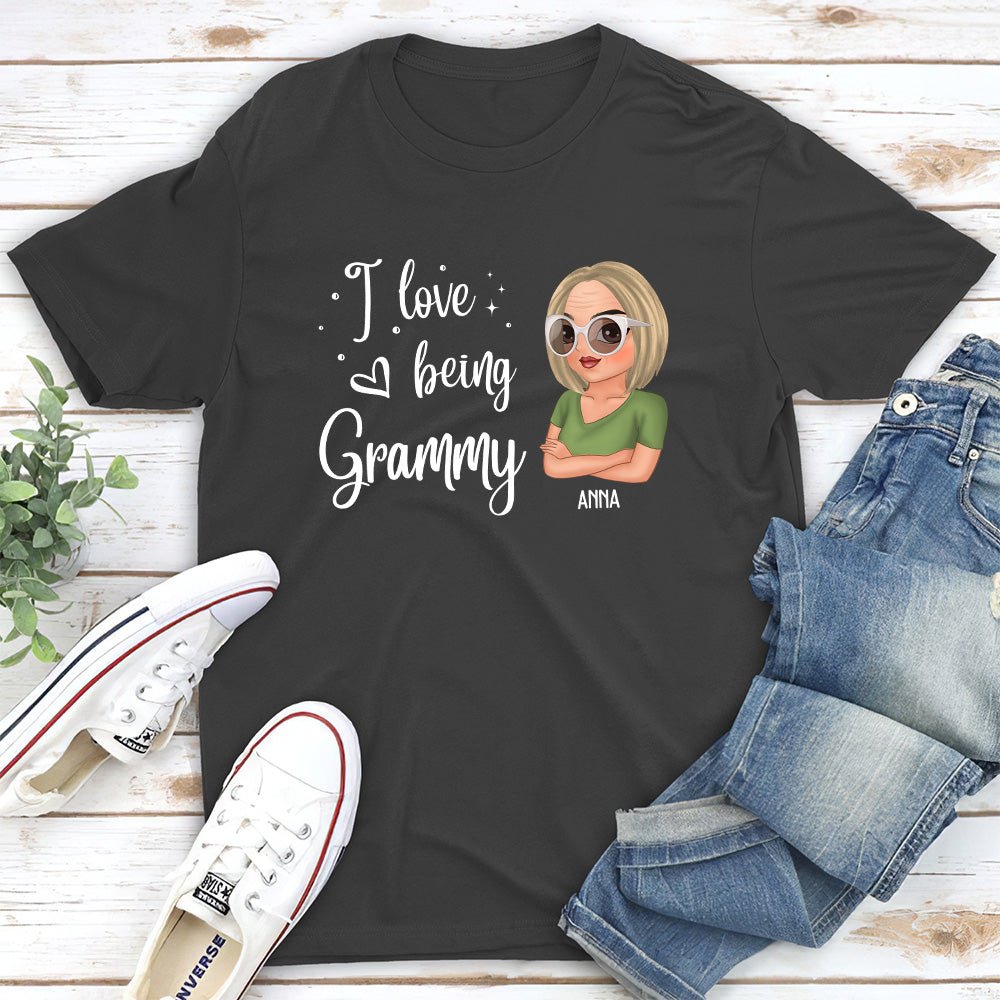 I Love Being Grandma - Personalized Custom Unisex T-shirt