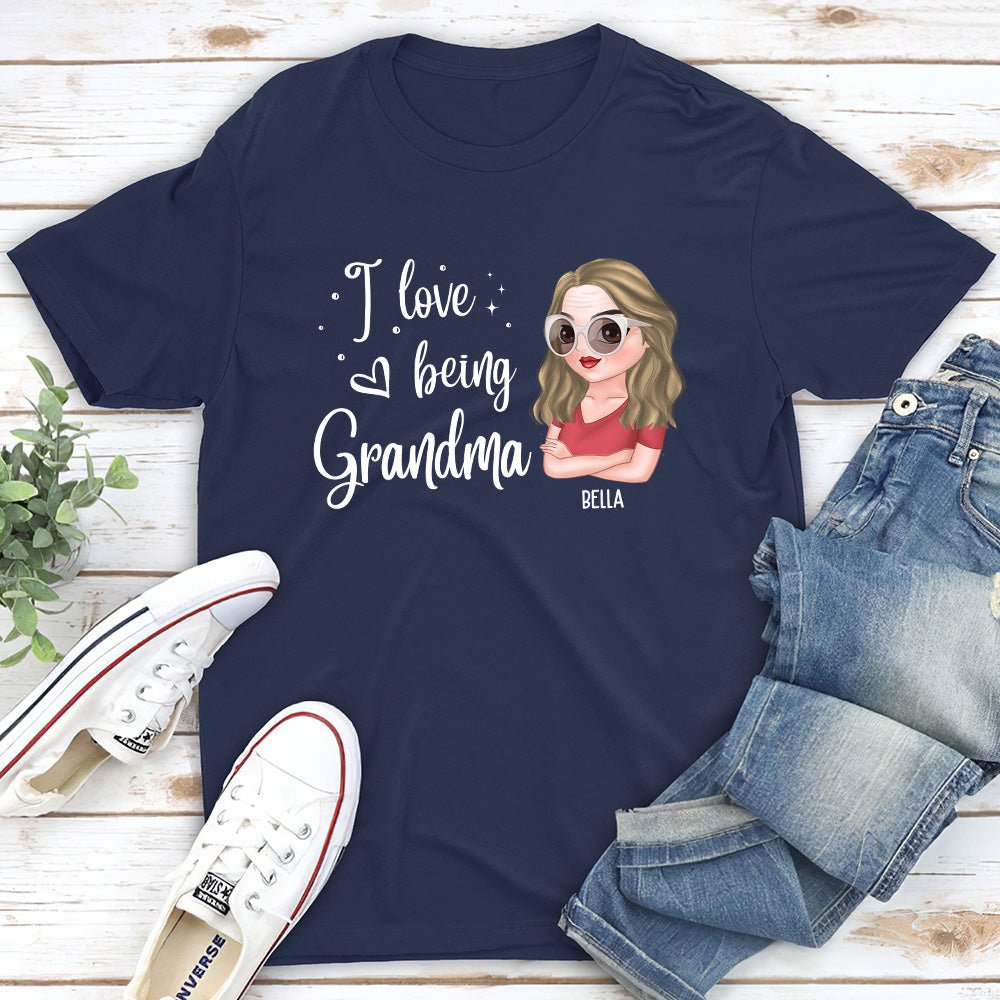 I Love Being Grandma - Personalized Custom Unisex T-shirt