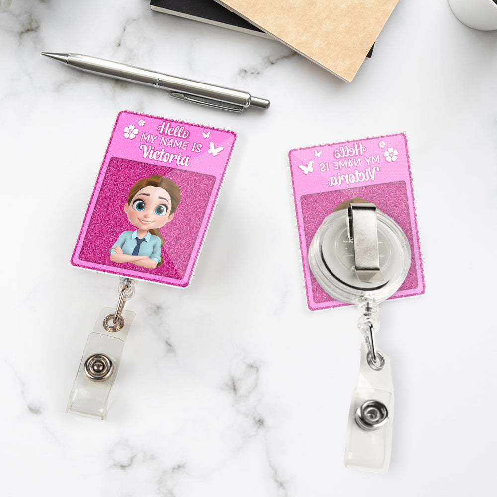 Love My Job - Personalized Custom Acrylic Badge Reel