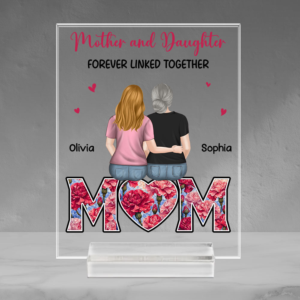 Forever Linked Together - Personalized Custom Acrylic Plaque With Base