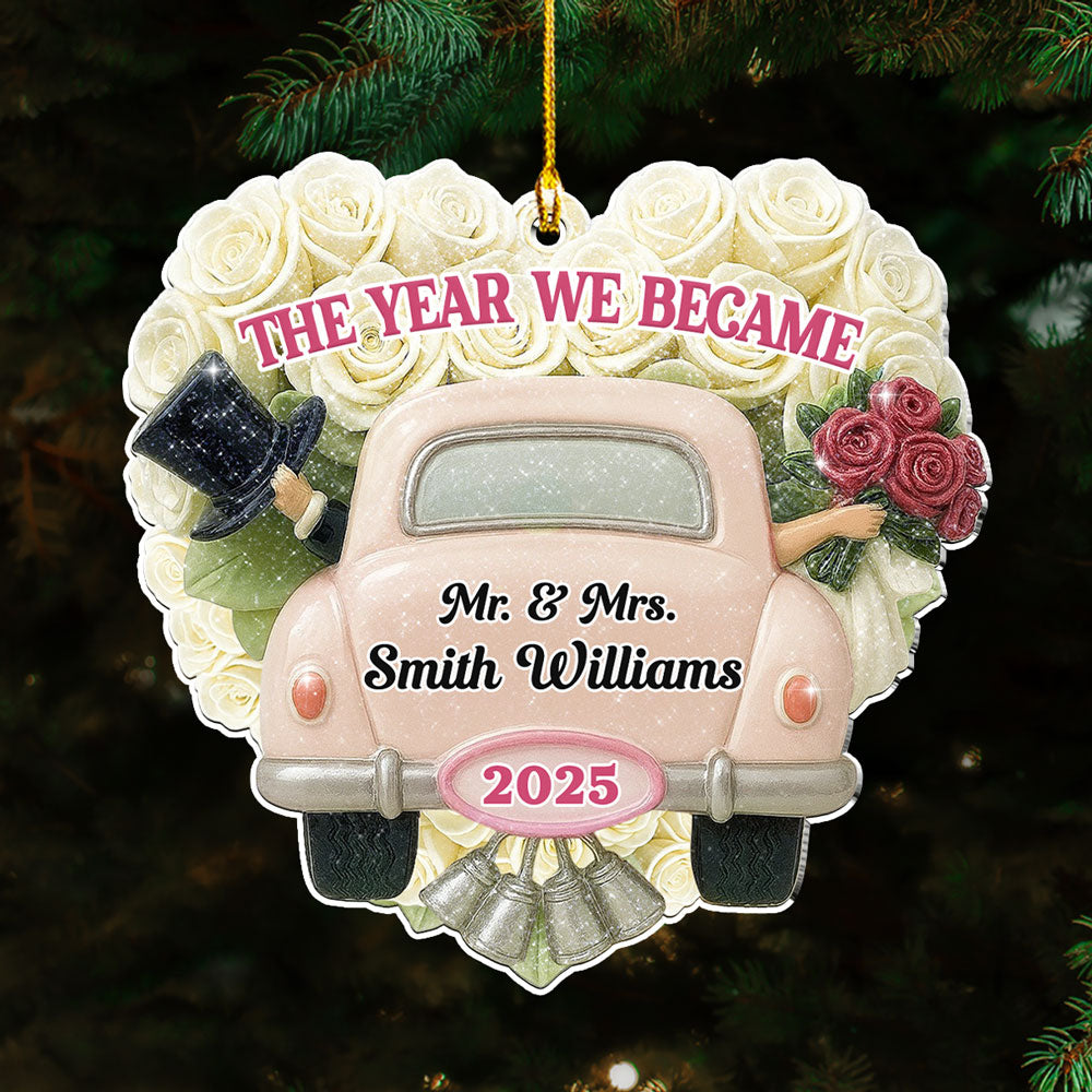 Just Married You - Personalized Custom Acrylic Ornament