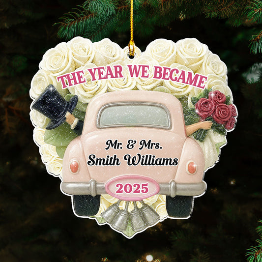 Just Married You - Personalized Custom Acrylic Ornament