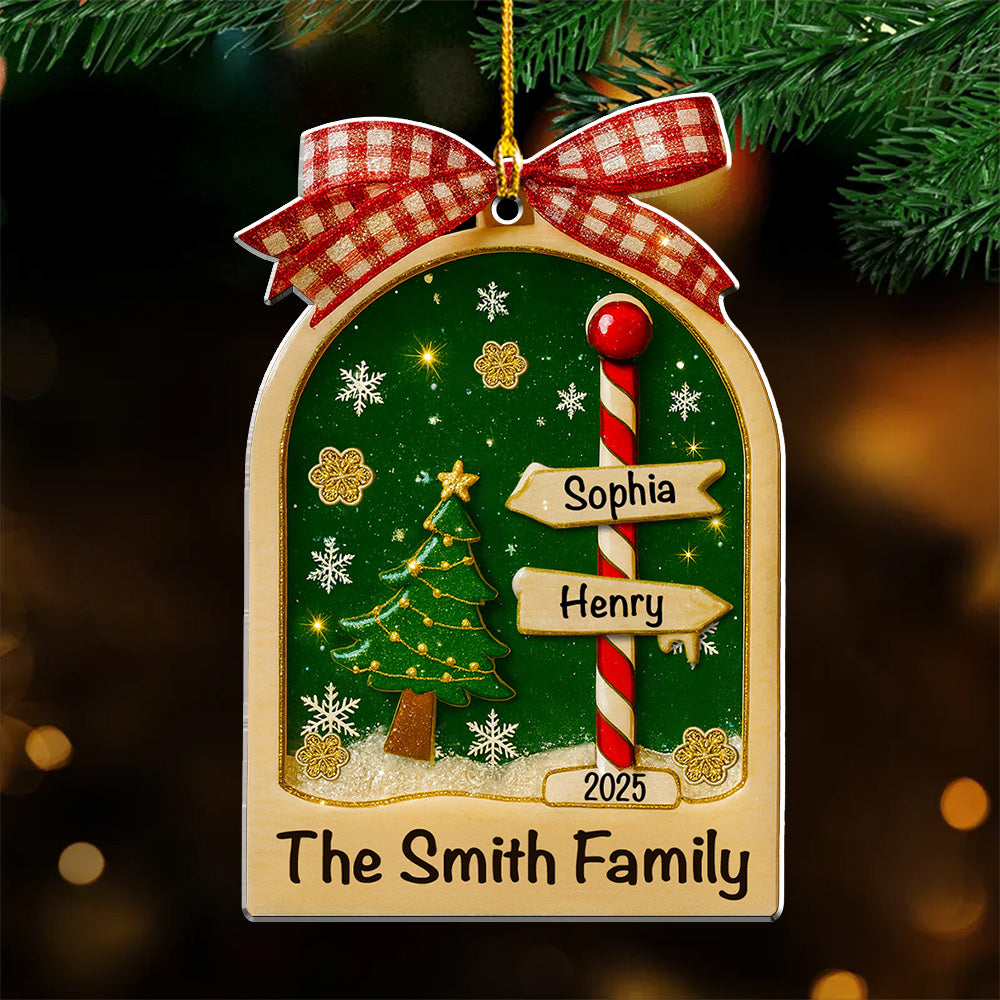 Family Holiday Magic - Personalized Custom Acrylic Ornament