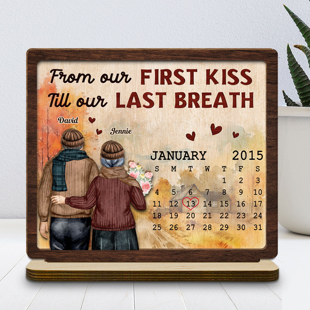 Till My Last Breath - Personalized Custom 2-Layer Wood Plaque With Flat Base