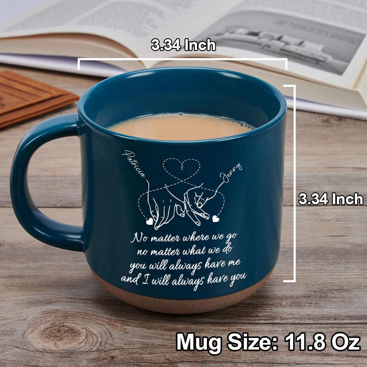 Forever Friends, Forever Young  - Personalized Custom Pottery Mug