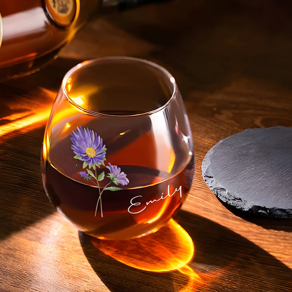 Friends Are Flowers That Never Fade  - Personalized Custom Wine Glass