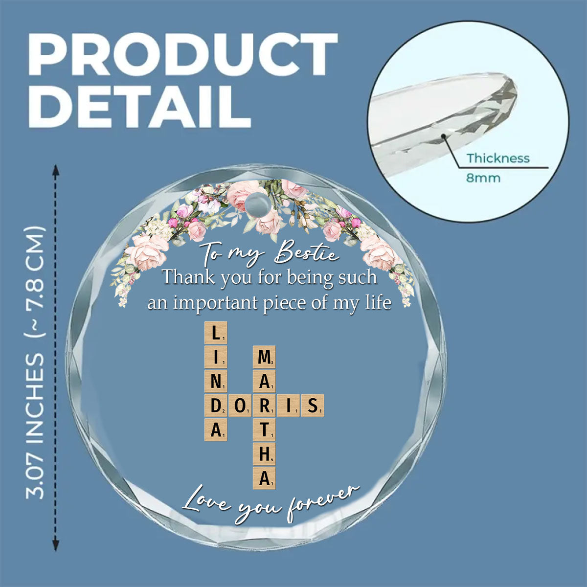 Friends Make Everything Easier  - Personalized Custom Glass Ornament