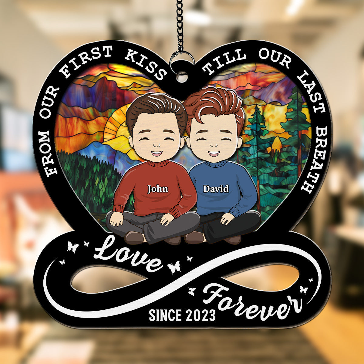 Love Forever - Personalized Custom Suncatcher