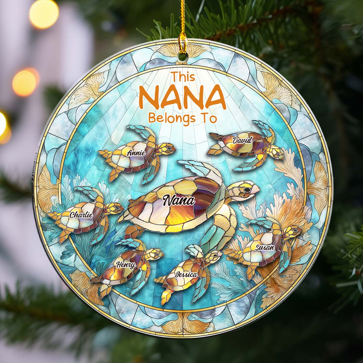 Grandma Belongs To - Personalized Custom Acrylic Ornament