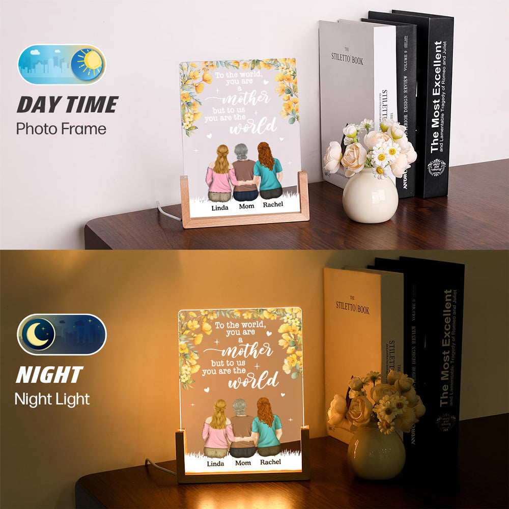 You Are The World - Personalized Custom Plaque With Walnut Base