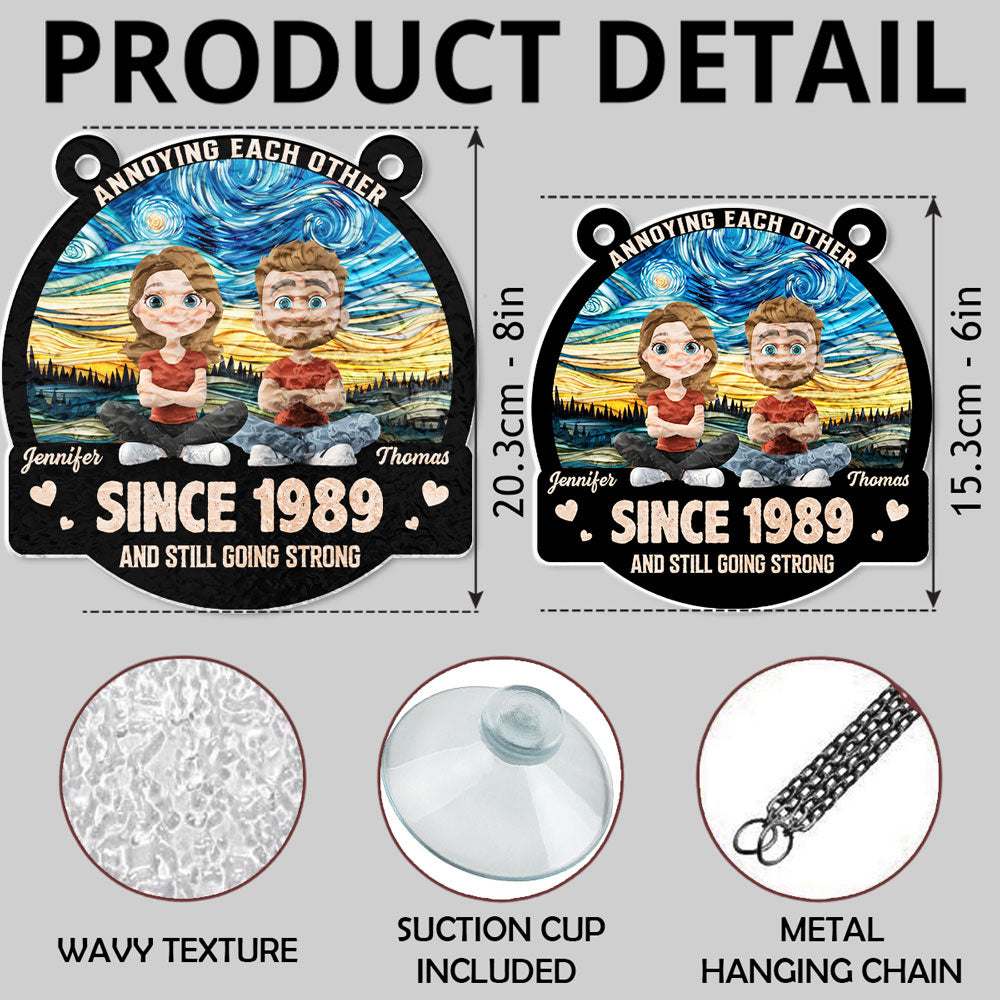 Love You Forever - Personalized Custom Wavy Suncatcher