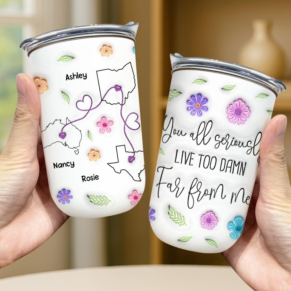 Wish You Lived Much Closer - Personalized Custom 10oz Tumbler