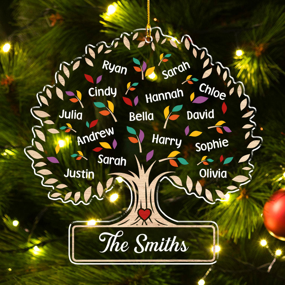 Great Team Tree - Personalized Custom Acrylic Ornament
