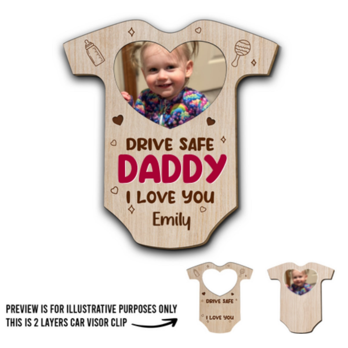 Drive Safe Love You - Personalized Custom Car Visor Clip