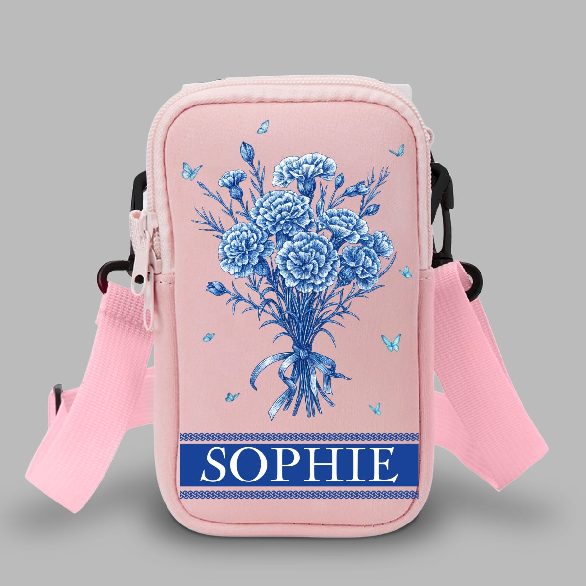 Grandma Love Grow Here - Personalized Custom Water Bottle Carrier Bag