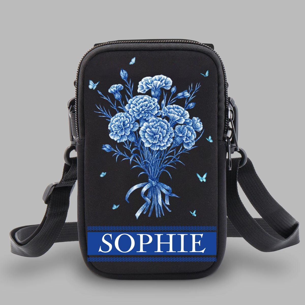 Grandma Love Grow Here - Personalized Custom Water Bottle Carrier Bag