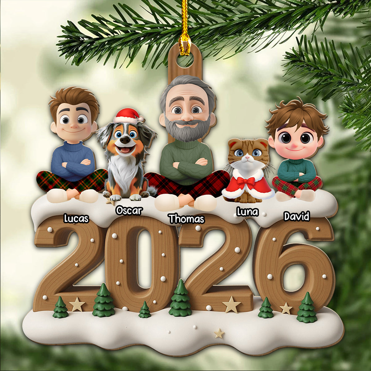 From Next Year Onwards - Personalized Custom 3D Effect Wood Ornament