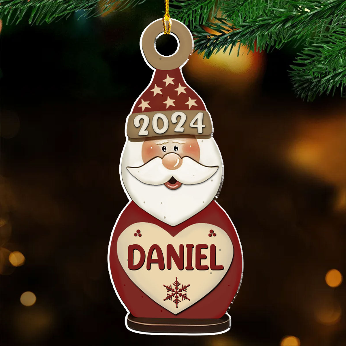 Merry Christmas Custom Name - Personalized Custom Acrylic Ornament
