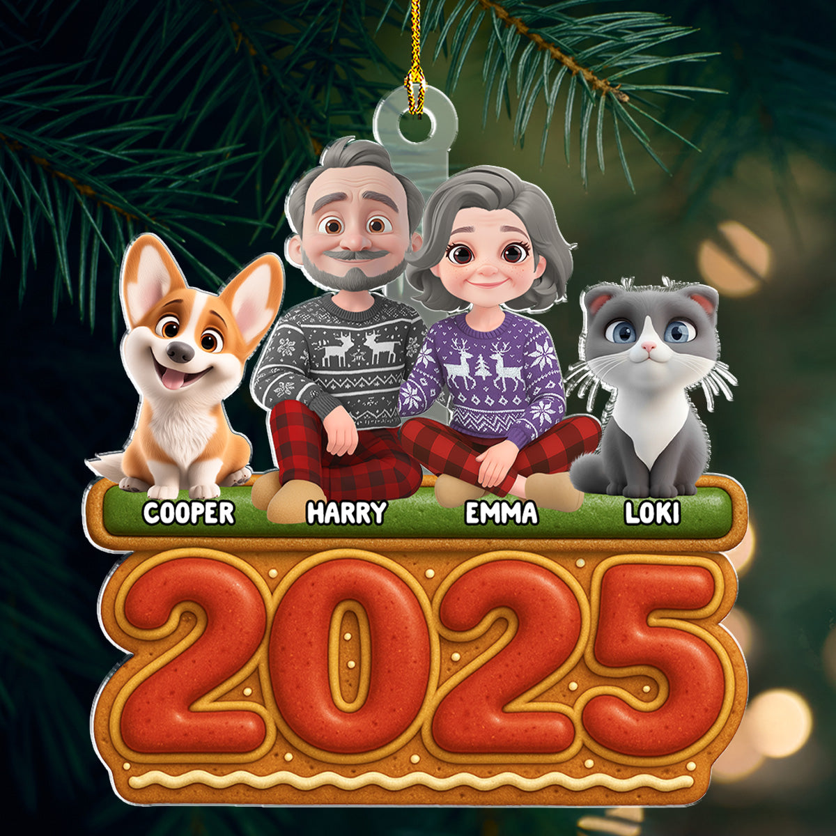 Our Family Cookies Pet Version - Personalized Custom Acrylic Ornament