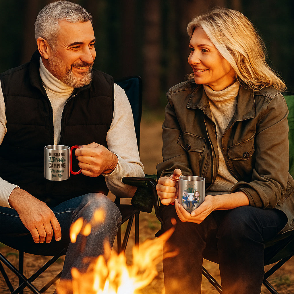 Husband And Wife - Personalized Custom Carabiner Mug