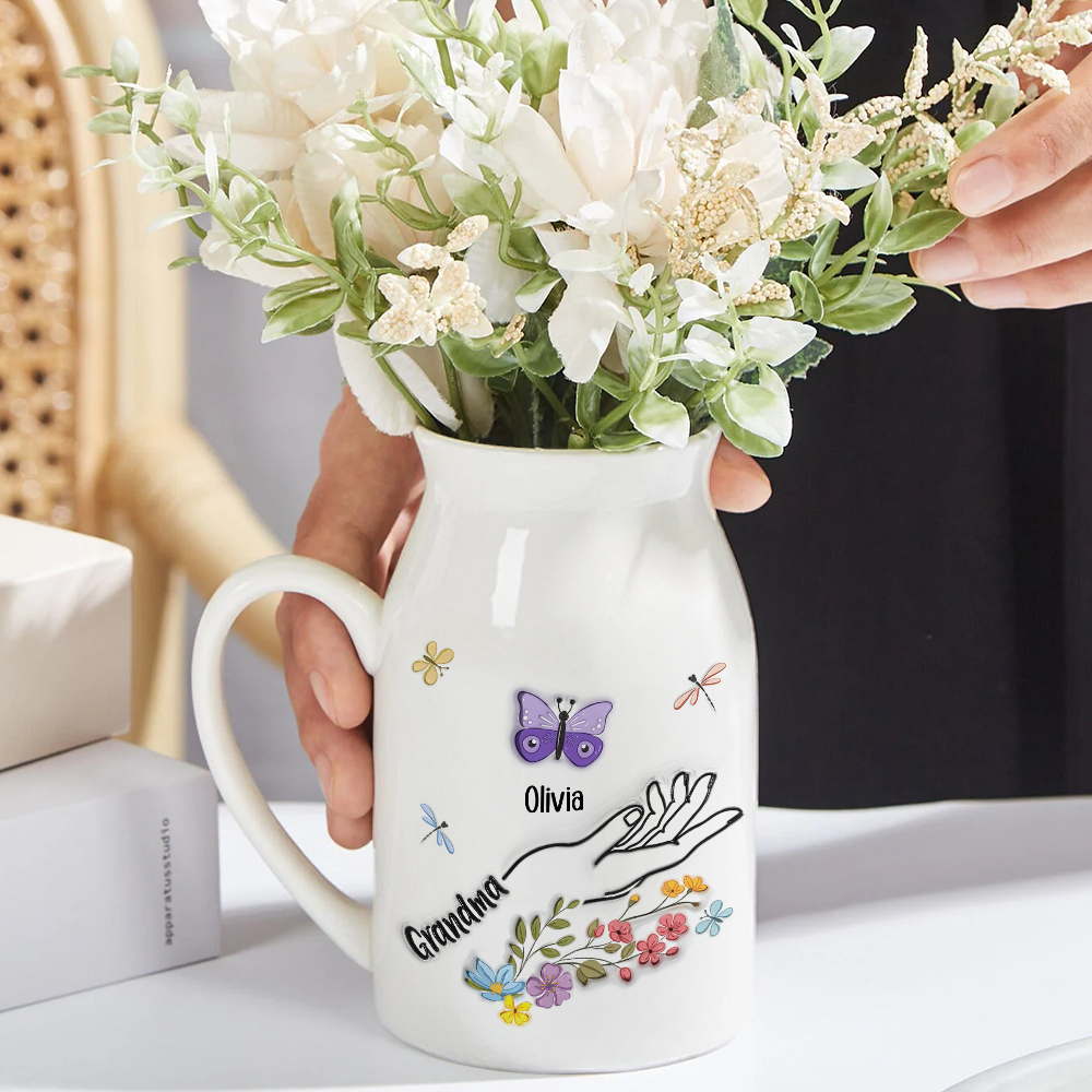 Lovely Grandma - Personalized Custom 3D Inflated Effect Flower Vase