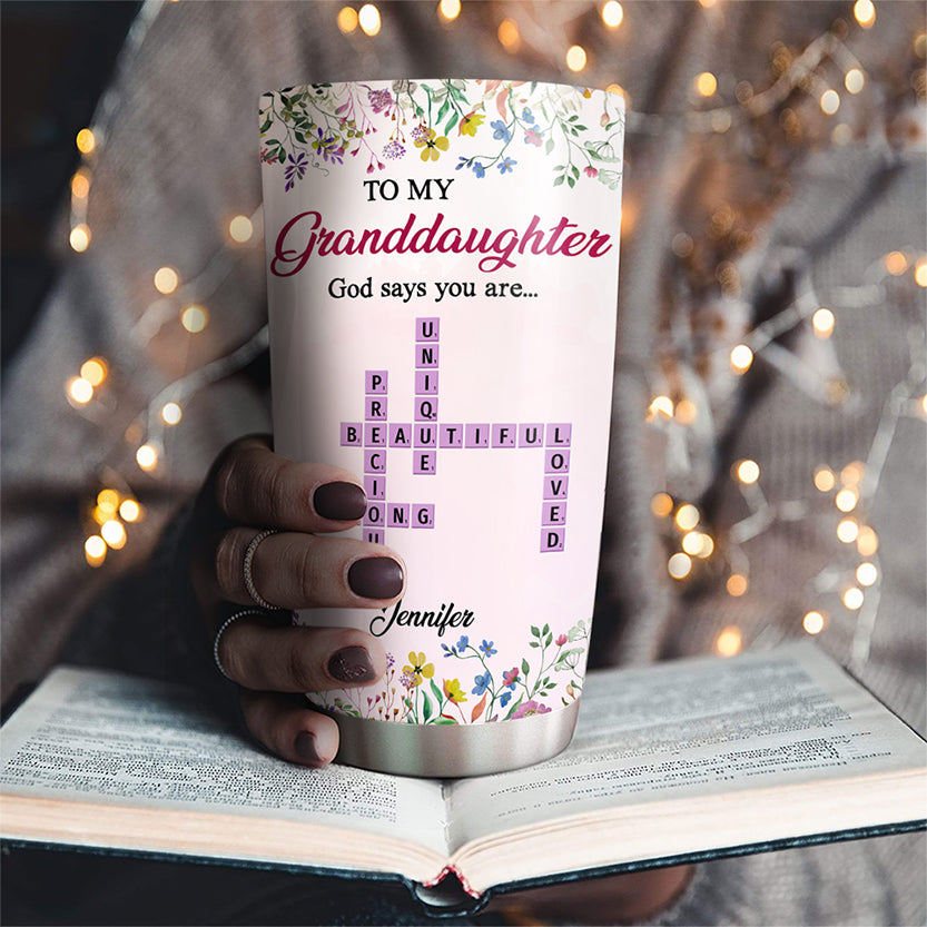 God Says You Are - Personalized Custom Tumbler