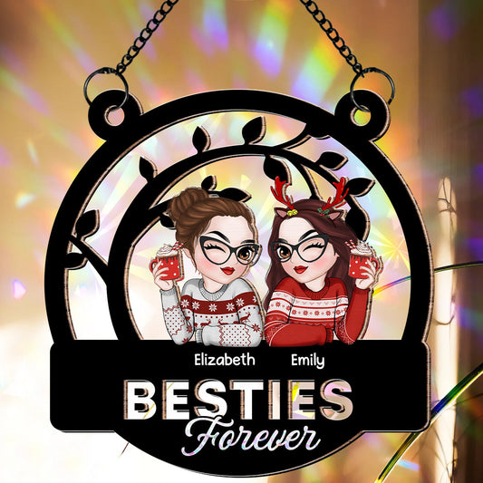 Sisters Forever - Personalized Custom Rainbow Suncatcher