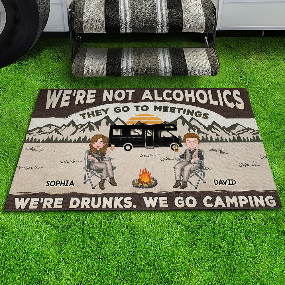 We Are Not Alcoholics - Personalized Custom Doormat
