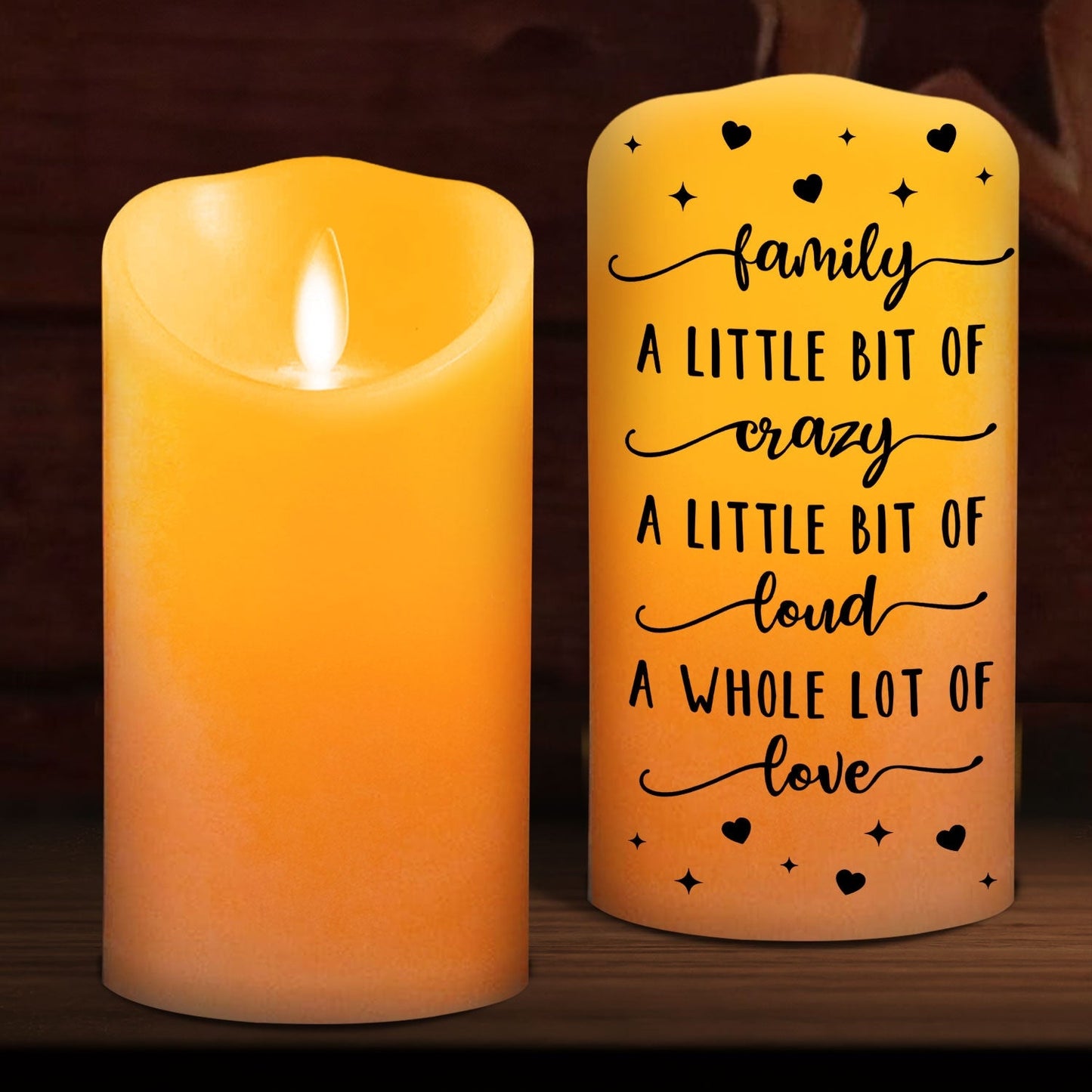 Family A Whole Lot Of Love  - Personalized Custom LED Candle
