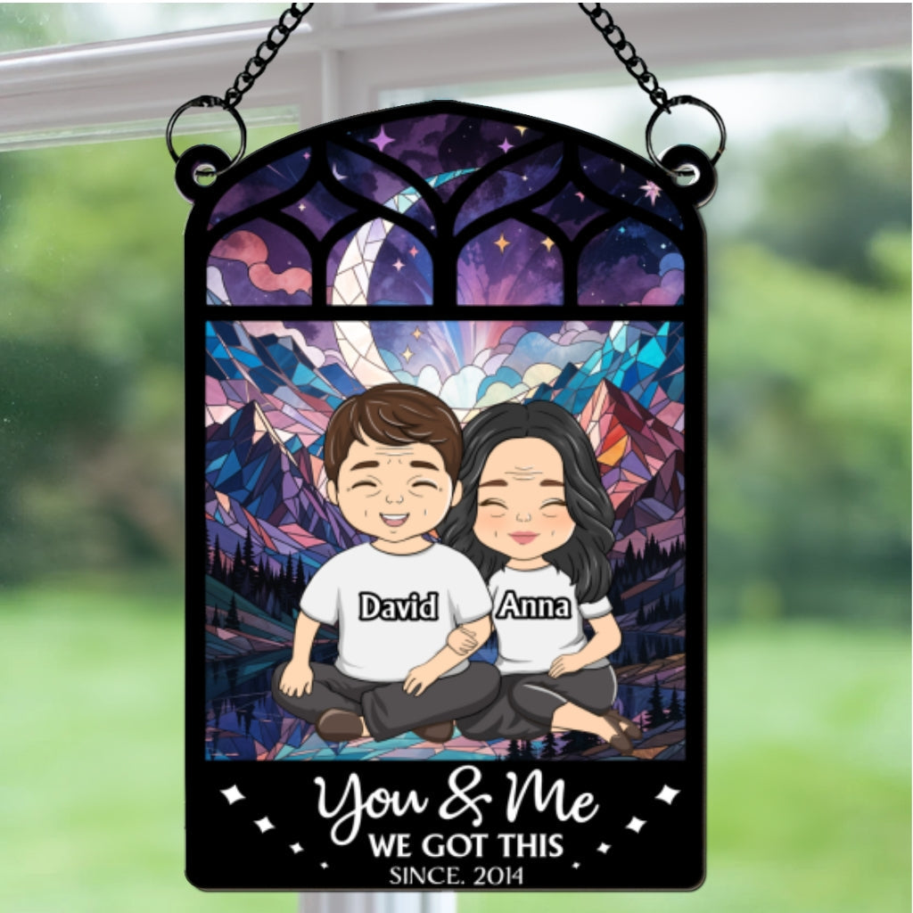 You And Me - Personalized Custom Suncatcher