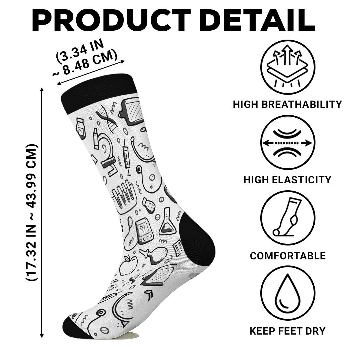 This Nurse Is Off Duty - Personalized Custom Crew Socks