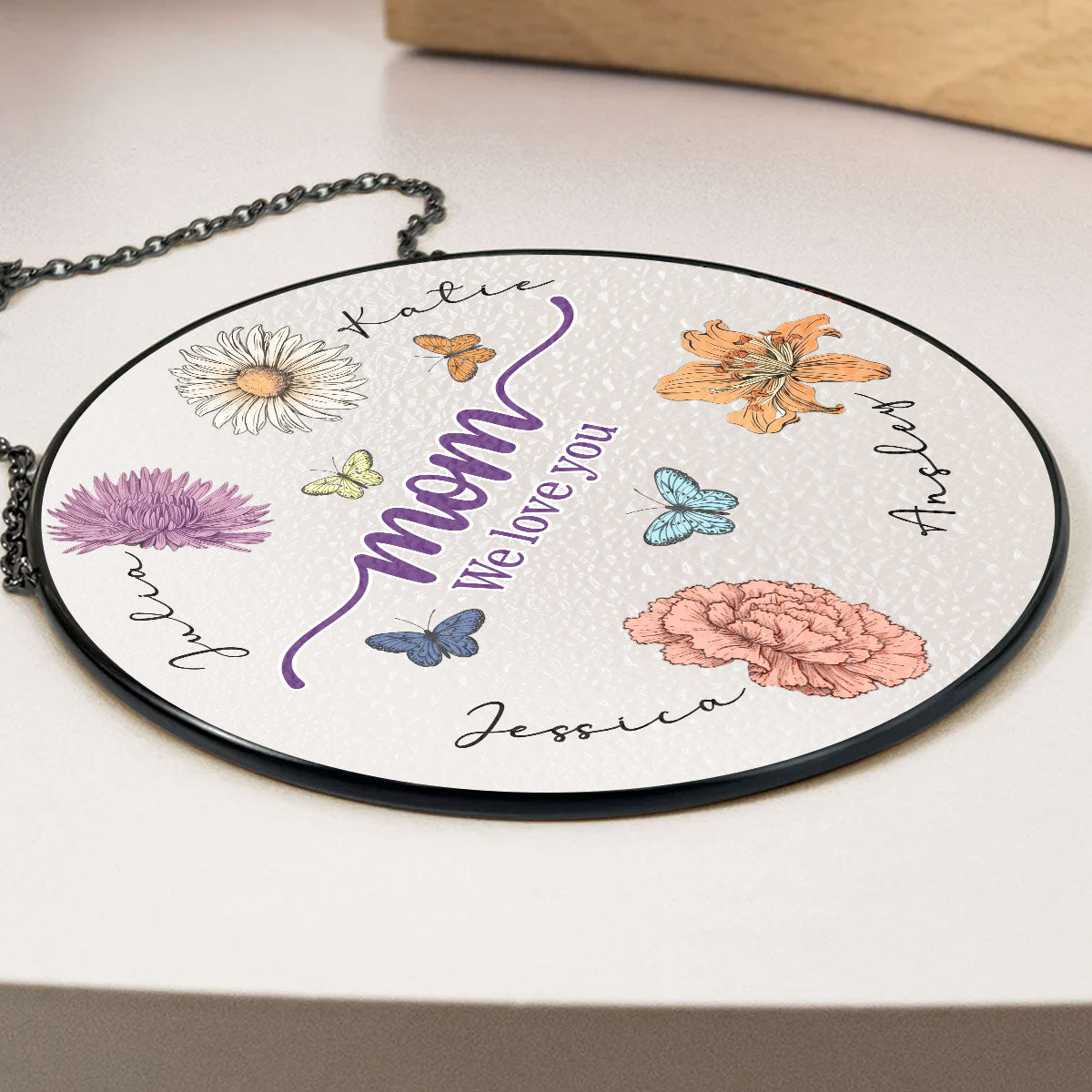 Mom You Brighten My Life - Personalized Custom Window Hanging Suncatcher