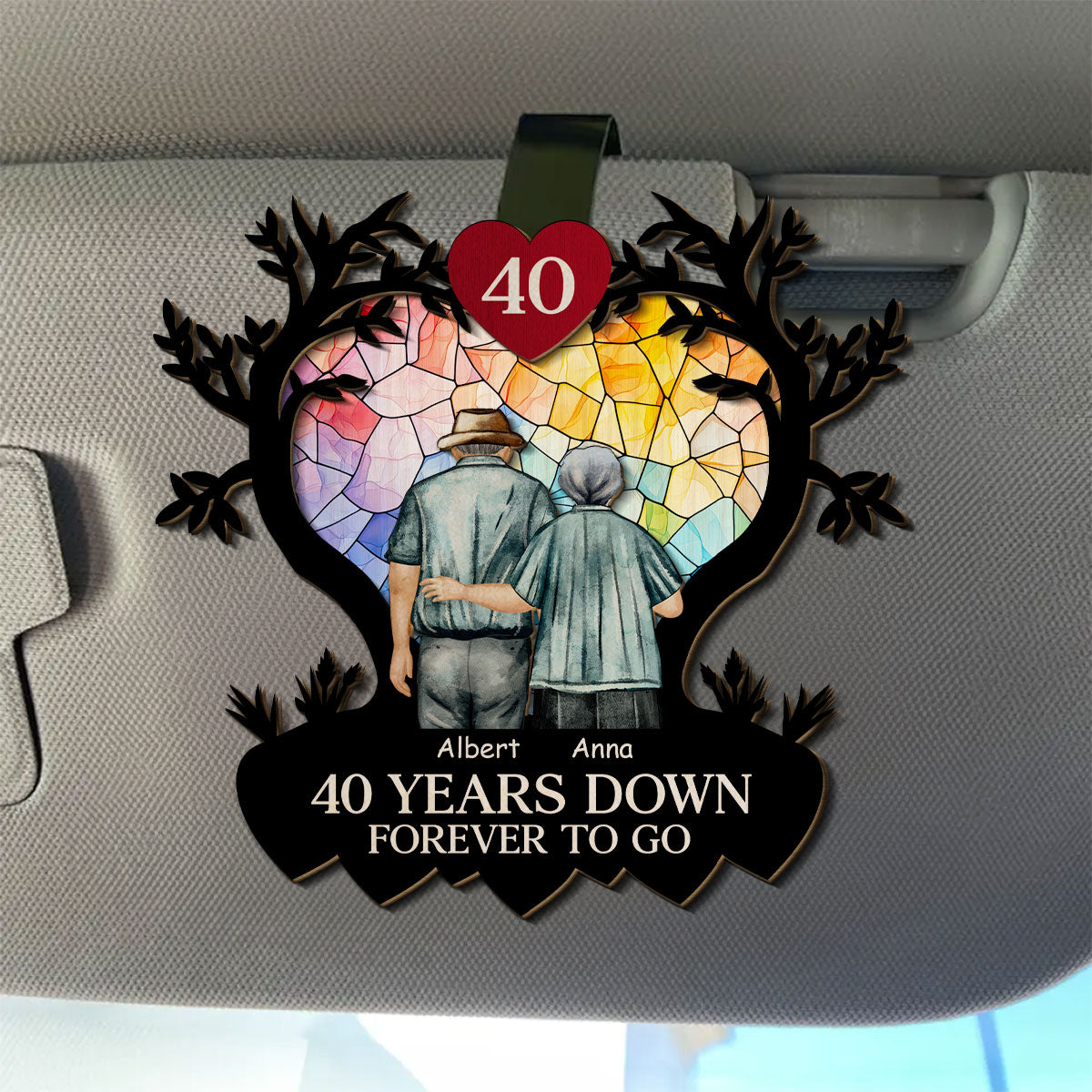 Forever With You - Personalized Custom Car Visor Clip