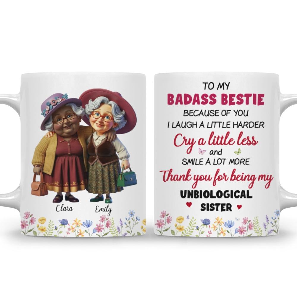 Thanks For My Unbiological Sister 2 - Personalized Custom Coffee Mug