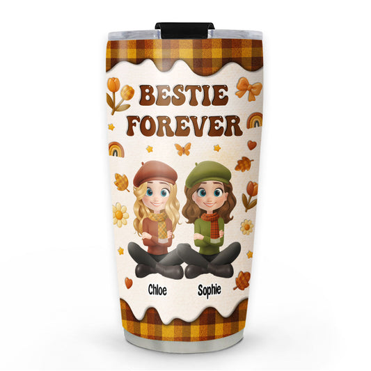 Bestie Forever Autumn - Personalized Custom Tumbler