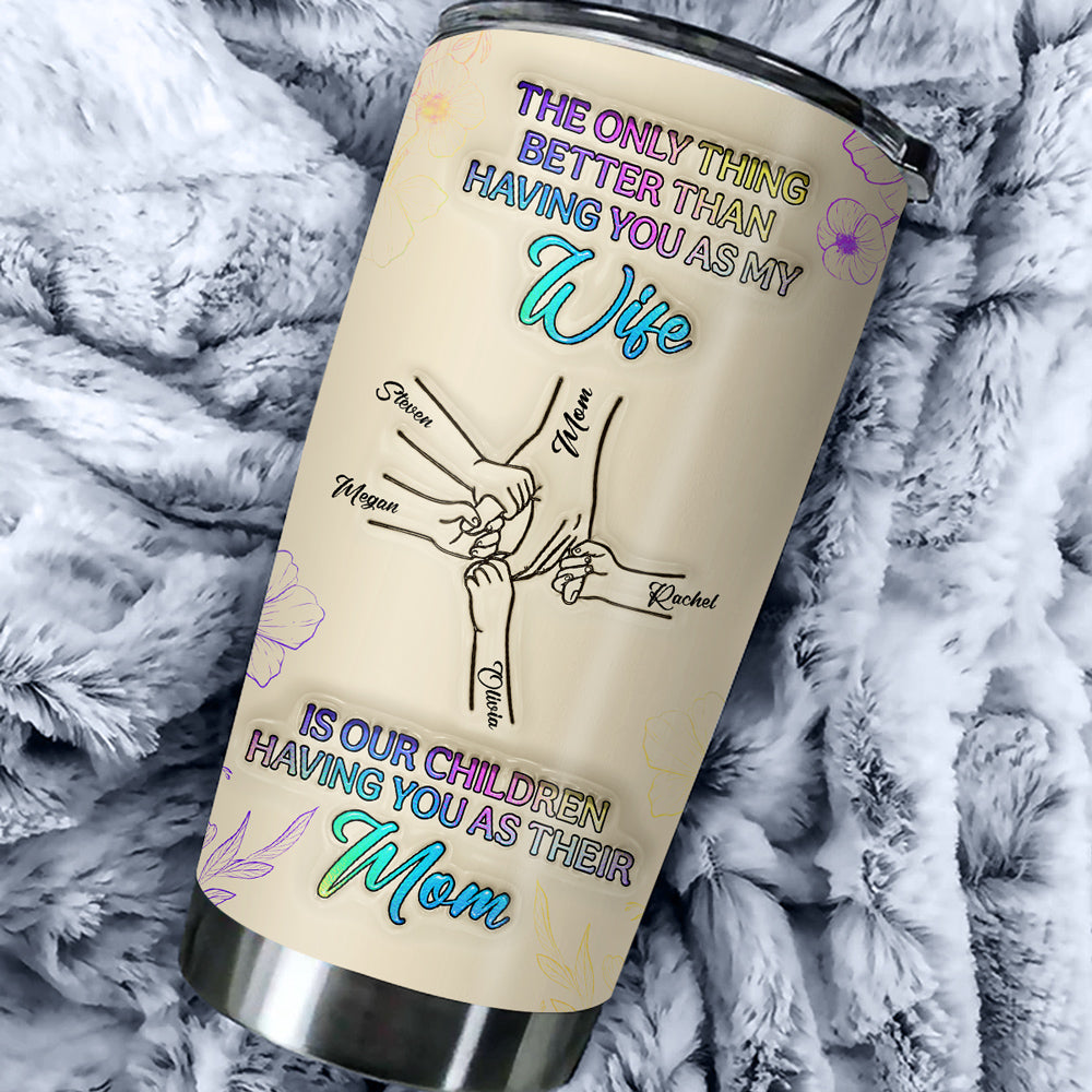 Love You My Beautiful Wife - Personalized Custom 3D Inflated Effect Tumbler