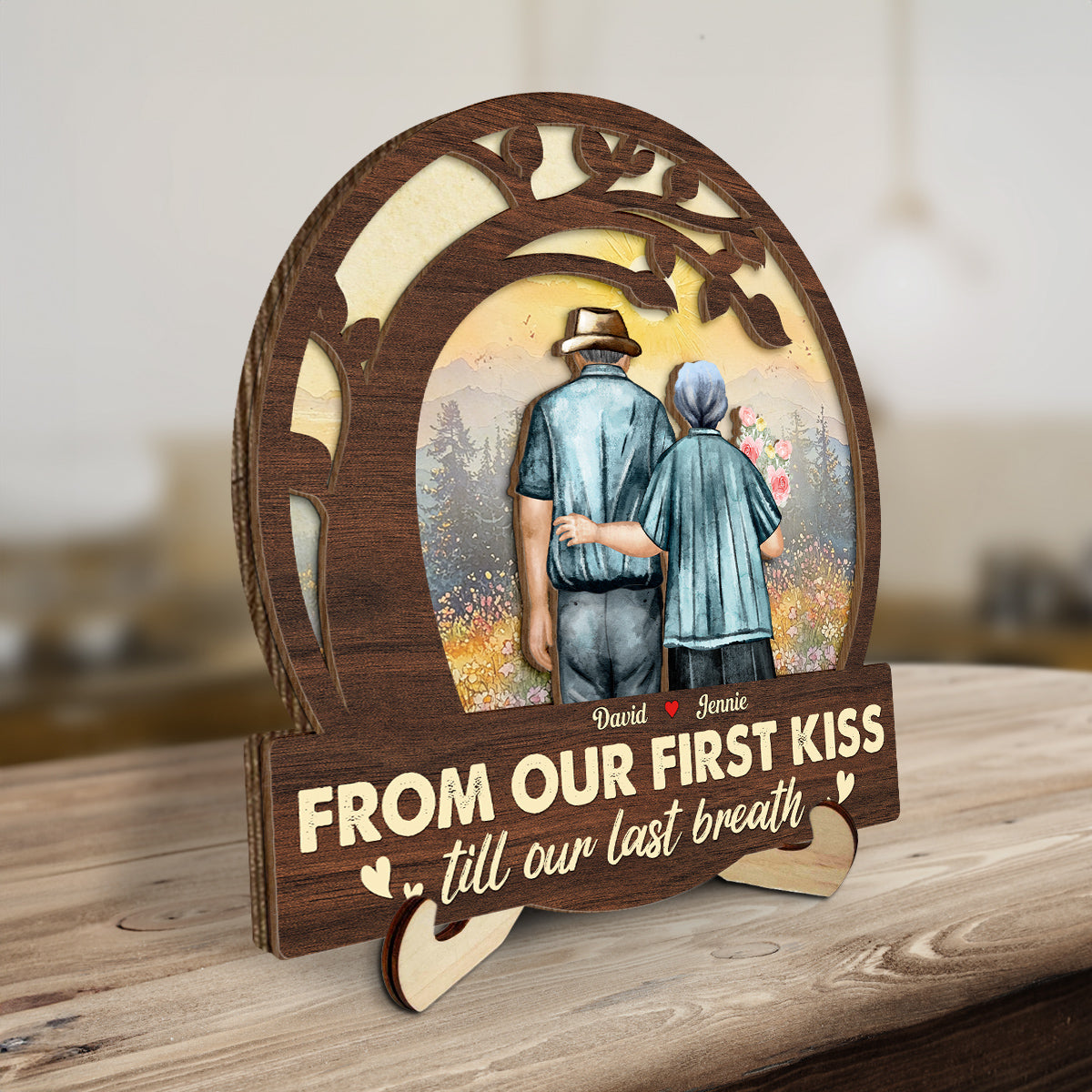 From Our First Kiss - Personalized Custom Wooden Plaque
