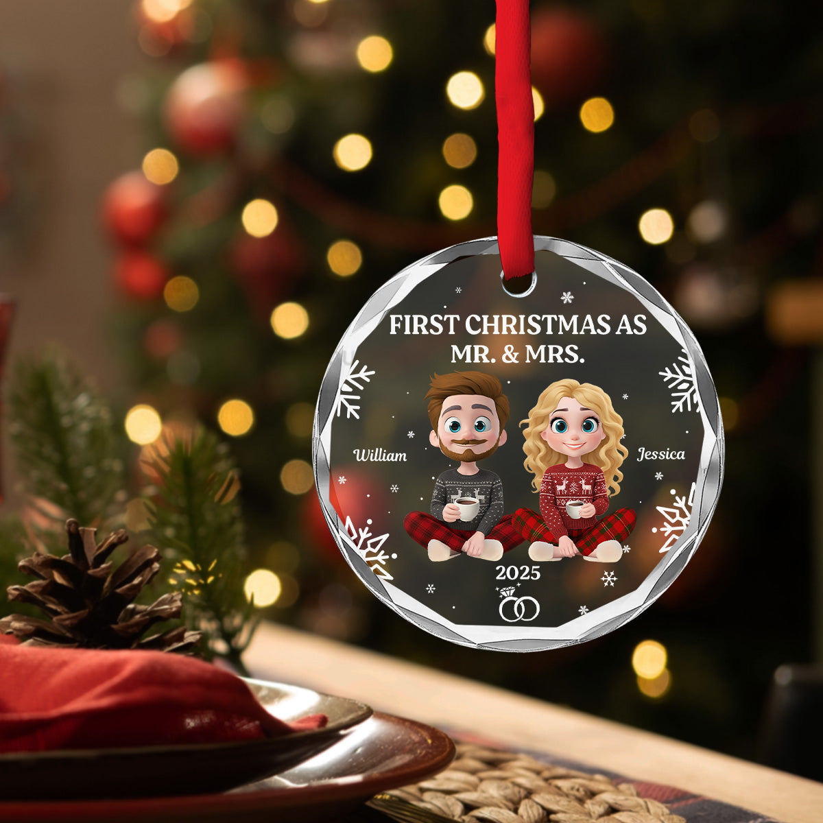 The Year Our Story Began - Personalized Custom Glass Ornament
