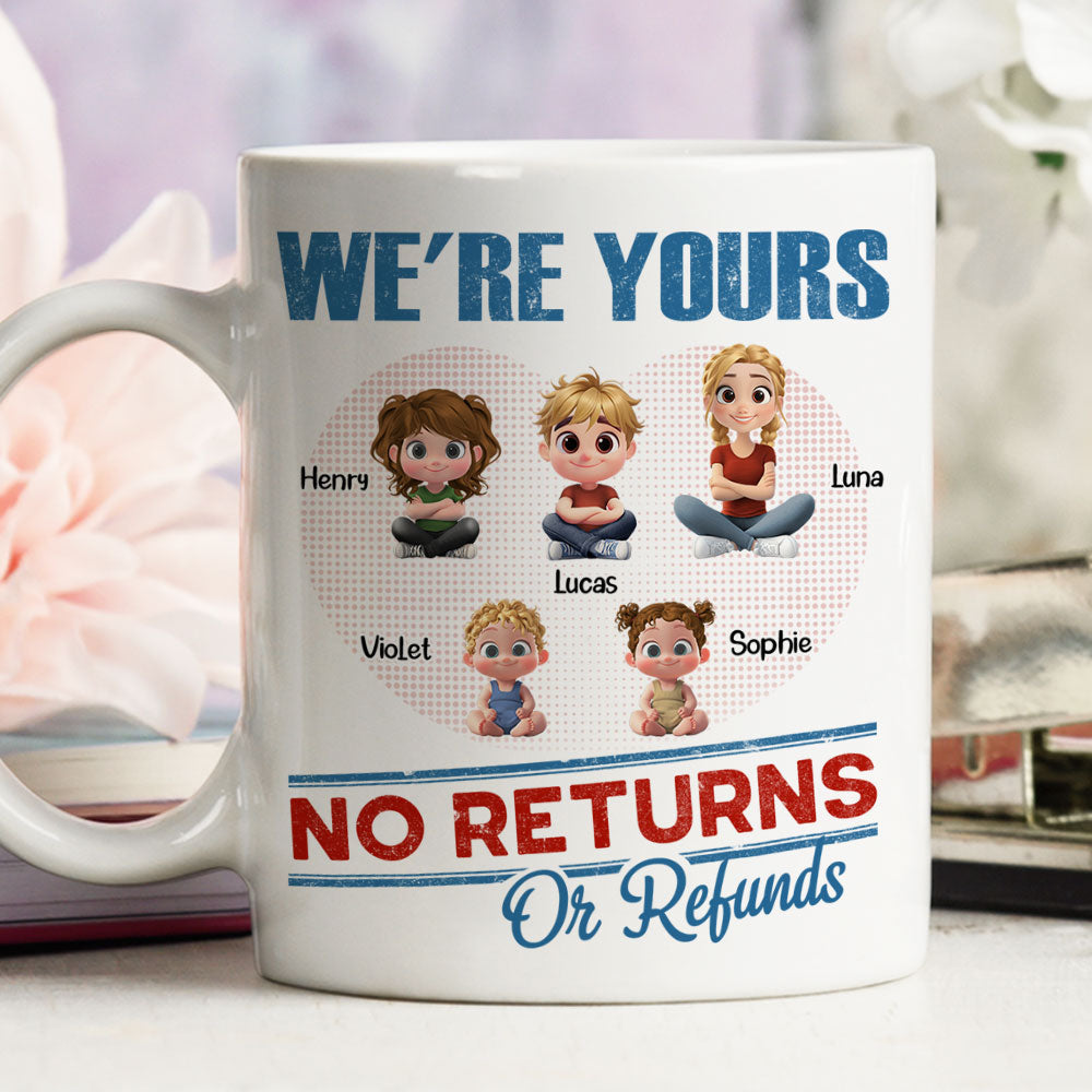 No Returns Or Refunds Kids - Personalized Custom Coffee Mug