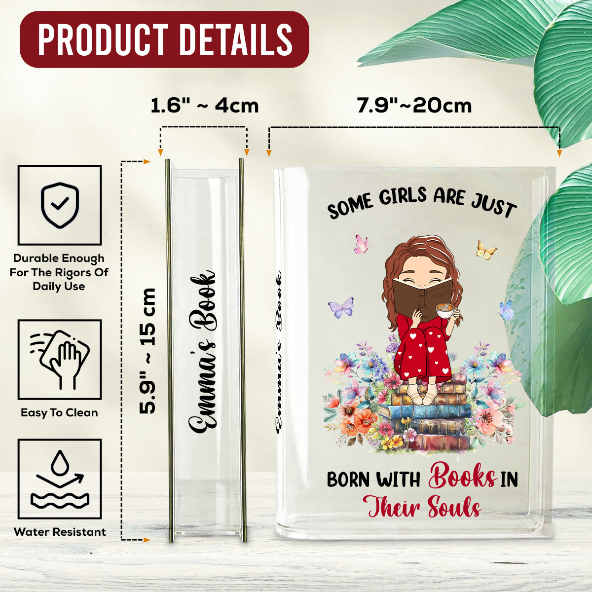 Books In Souls - Personalized Custom Acrylic Book Vase