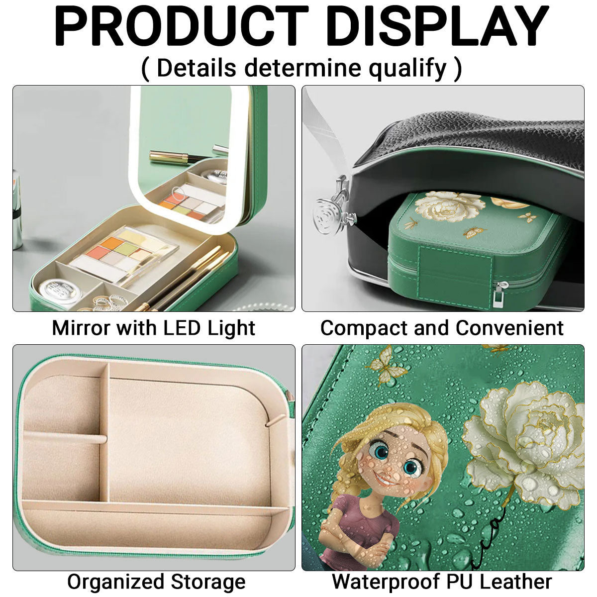 Floral Soul - Personalized Custom Jewelry Box With LED Mirror