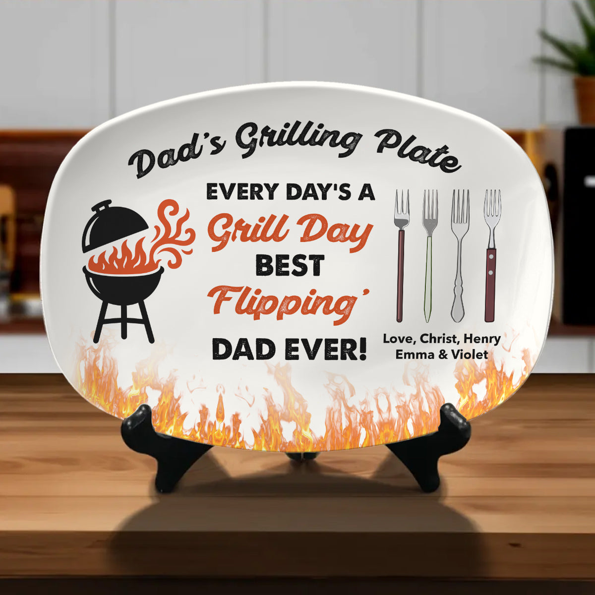 King Of The Grill - Personalized Custom Platter